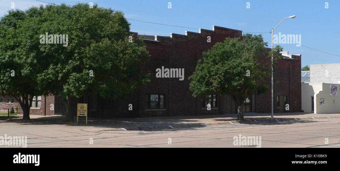 Alma, Nebraska auditorium from NE 1 Stock Photo Alamy
