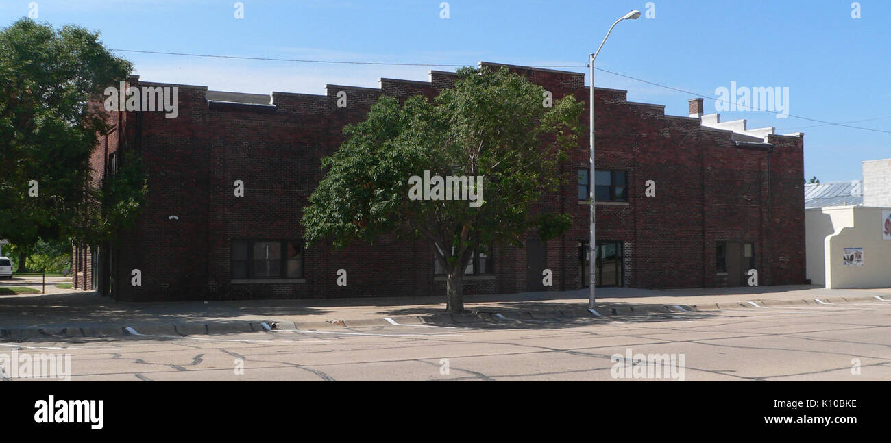 Alma, Nebraska auditorium from NE 3 Stock Photo Alamy
