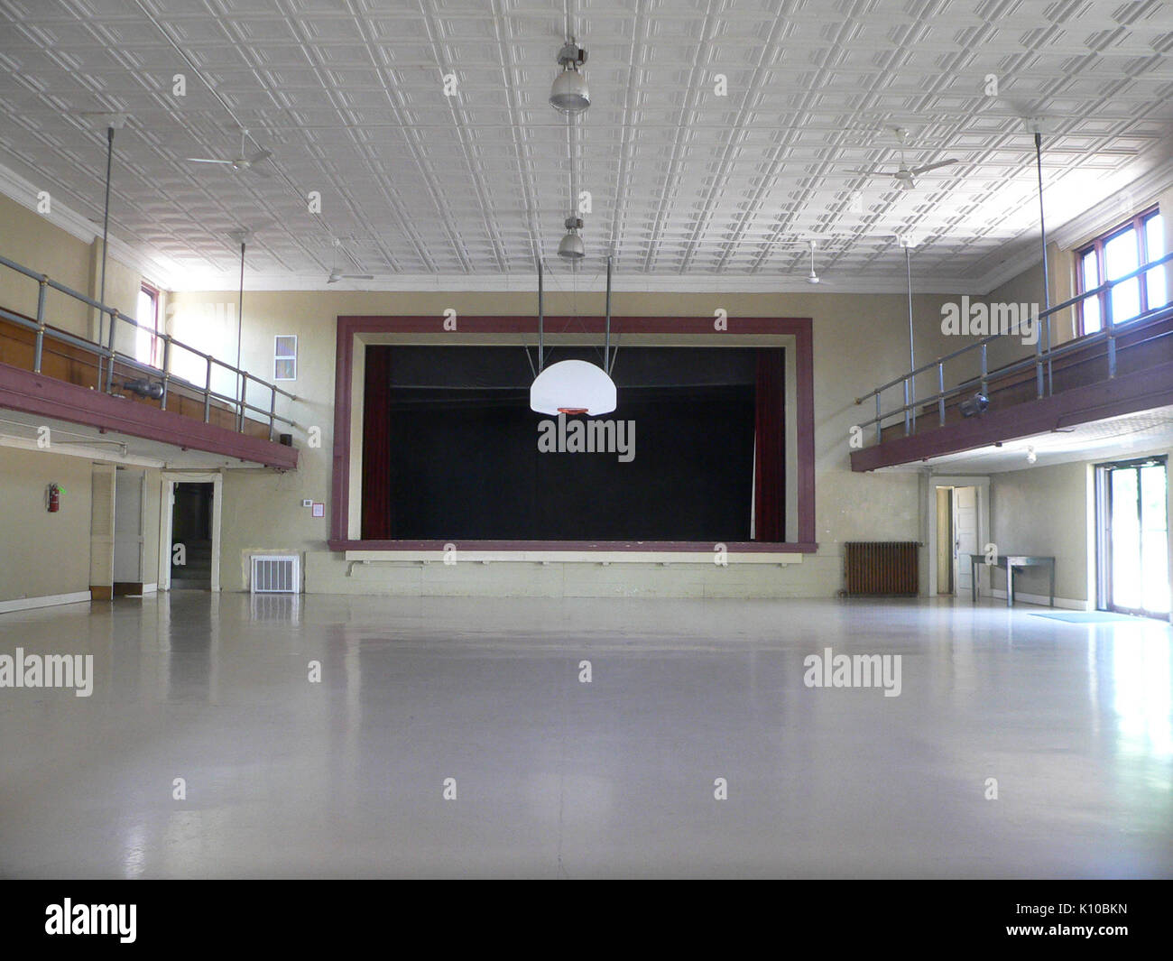 Alma, Nebraska auditorium interior facing W 1 Stock Photo Alamy