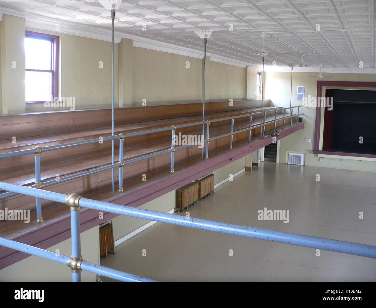 Alma, Nebraska auditorium interior S side seating 1 Stock Photo Alamy