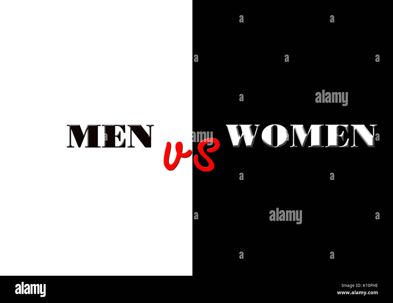 Men vs women background image design Stock Photo