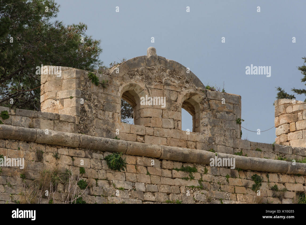 Architectural element Fortezza Rethymno Crete Greece Stock Photo
