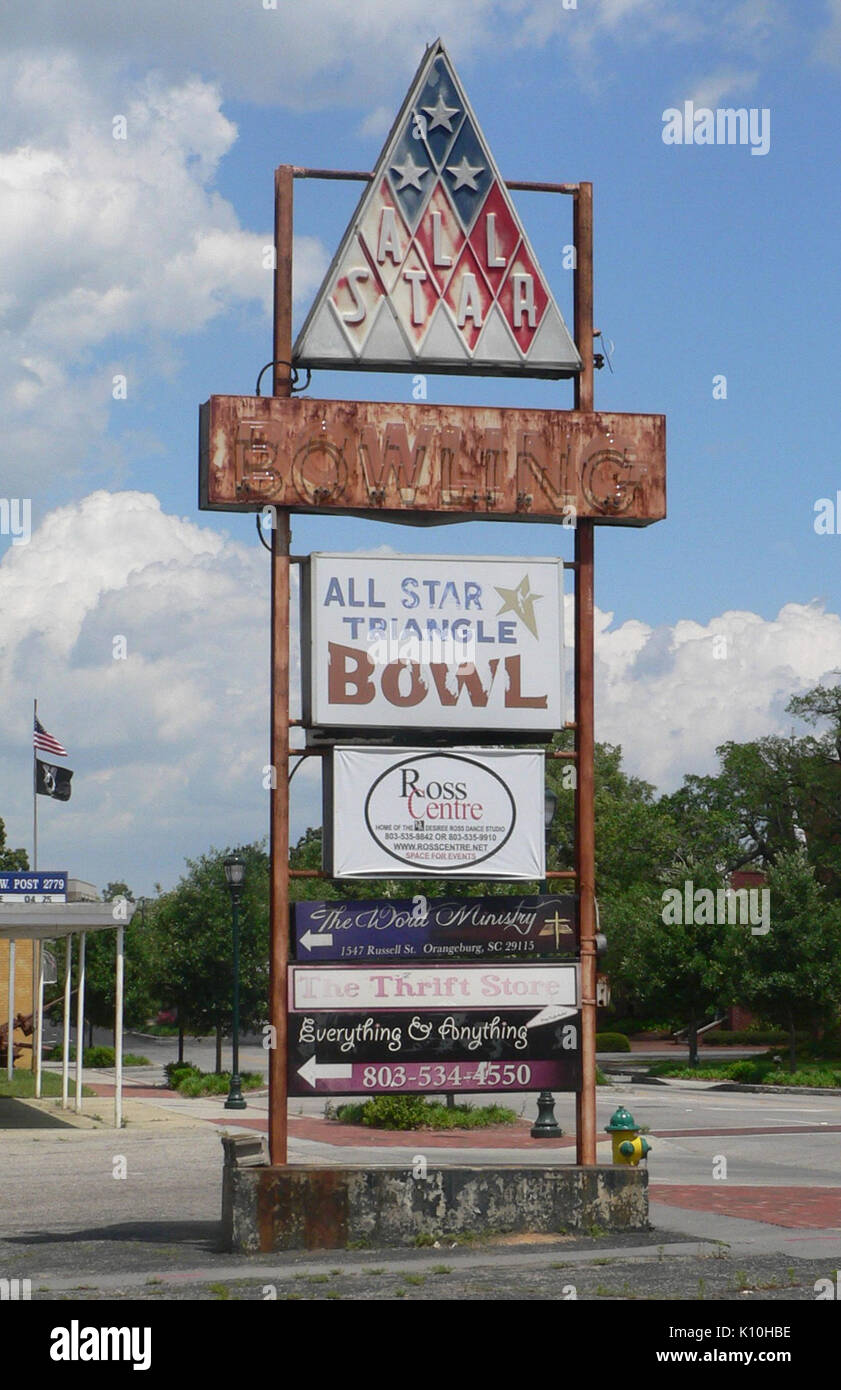 Vintage bowling sign hires stock photography and images Alamy