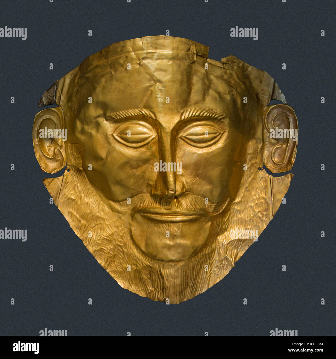 Agamemnon mask NAMA Athens Greece Stock Photo Alamy