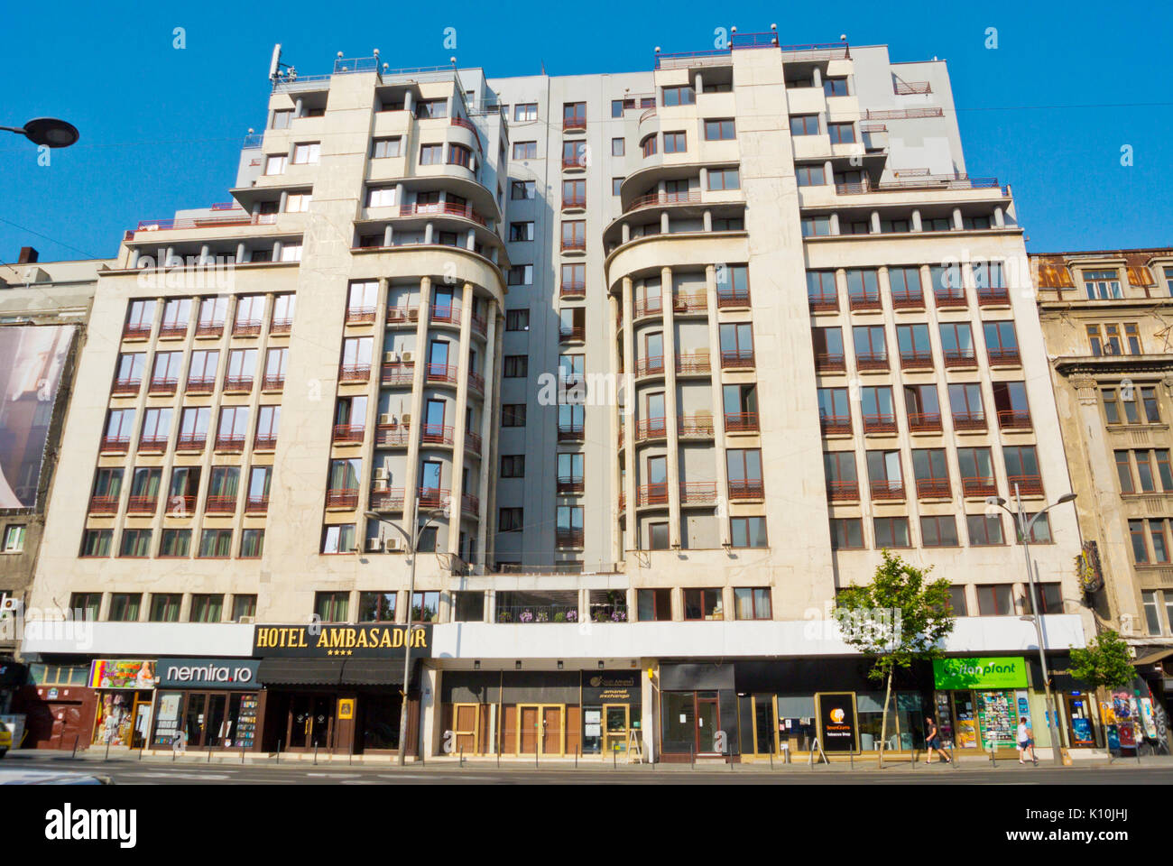Hotel Ambasador, Bulevardul General Gheorghe Magheru, Bucharest, Romania Stock Photo