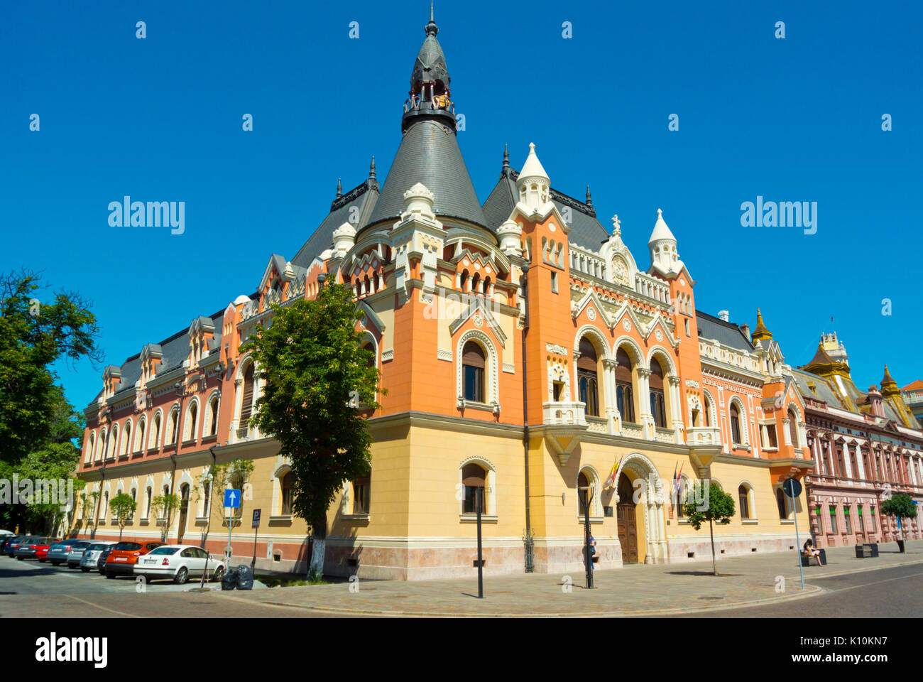 Palatul Episcopal Greco-Catolic, Episcopal Palace, Piata Unirii, Oradea, Bihor county, Romania Stock Photo