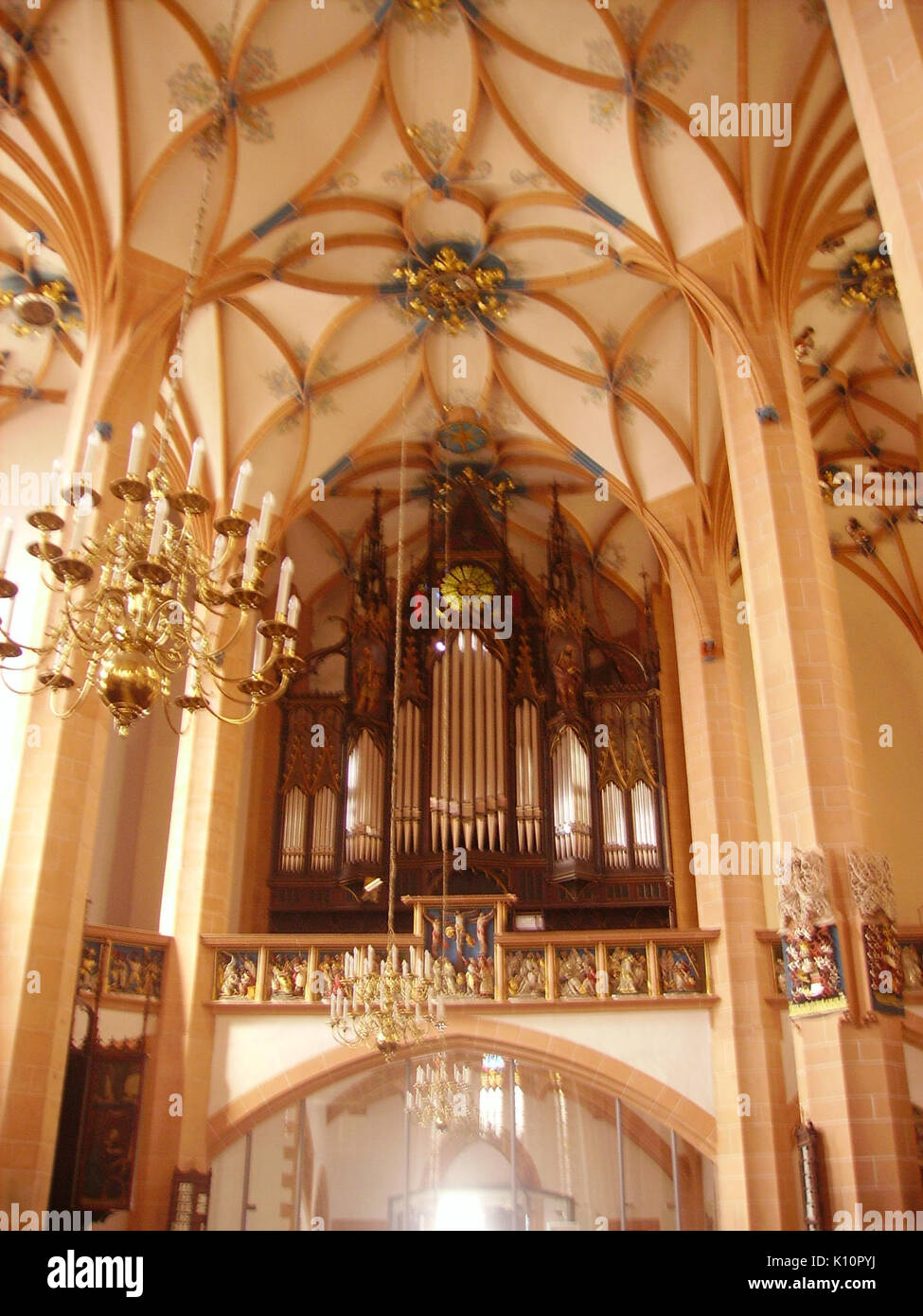 Annaberg Buchholz St. Annen Innen Orgel 1 Stock Photo