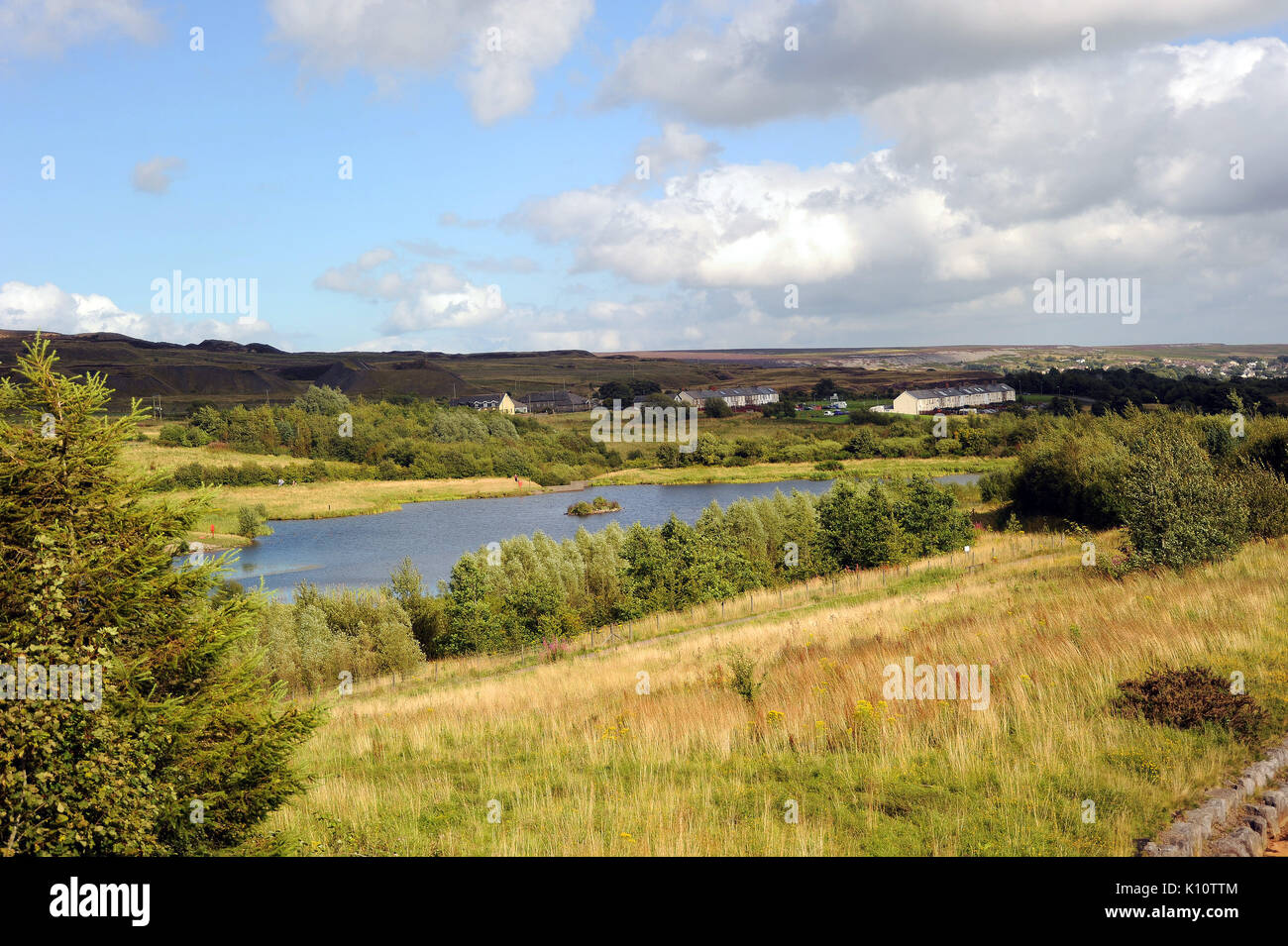 Garn Lakes land reclamation site viewed from near Whistle Inn, Garn yr ...