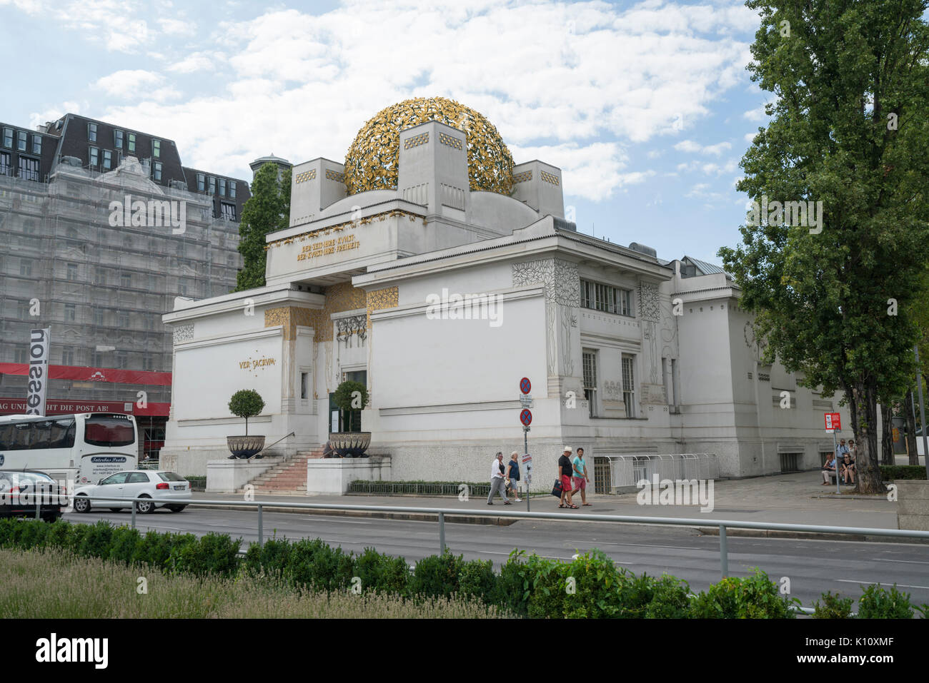 A view of the Vienna Secession museum building in Vienna Stock Photo