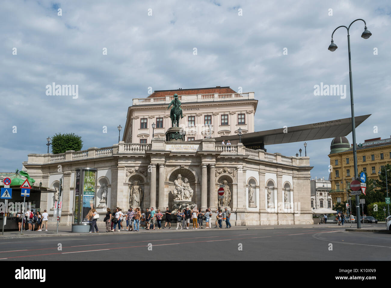 The building of Albertina Museum in the center of Vienna Stock Photo