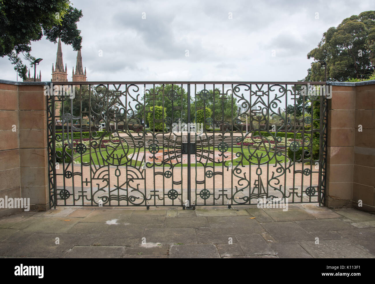 SYDNEY,NSW,AUSTRALIANOVEMBER 19,2016 Metal gate at the Sandringham