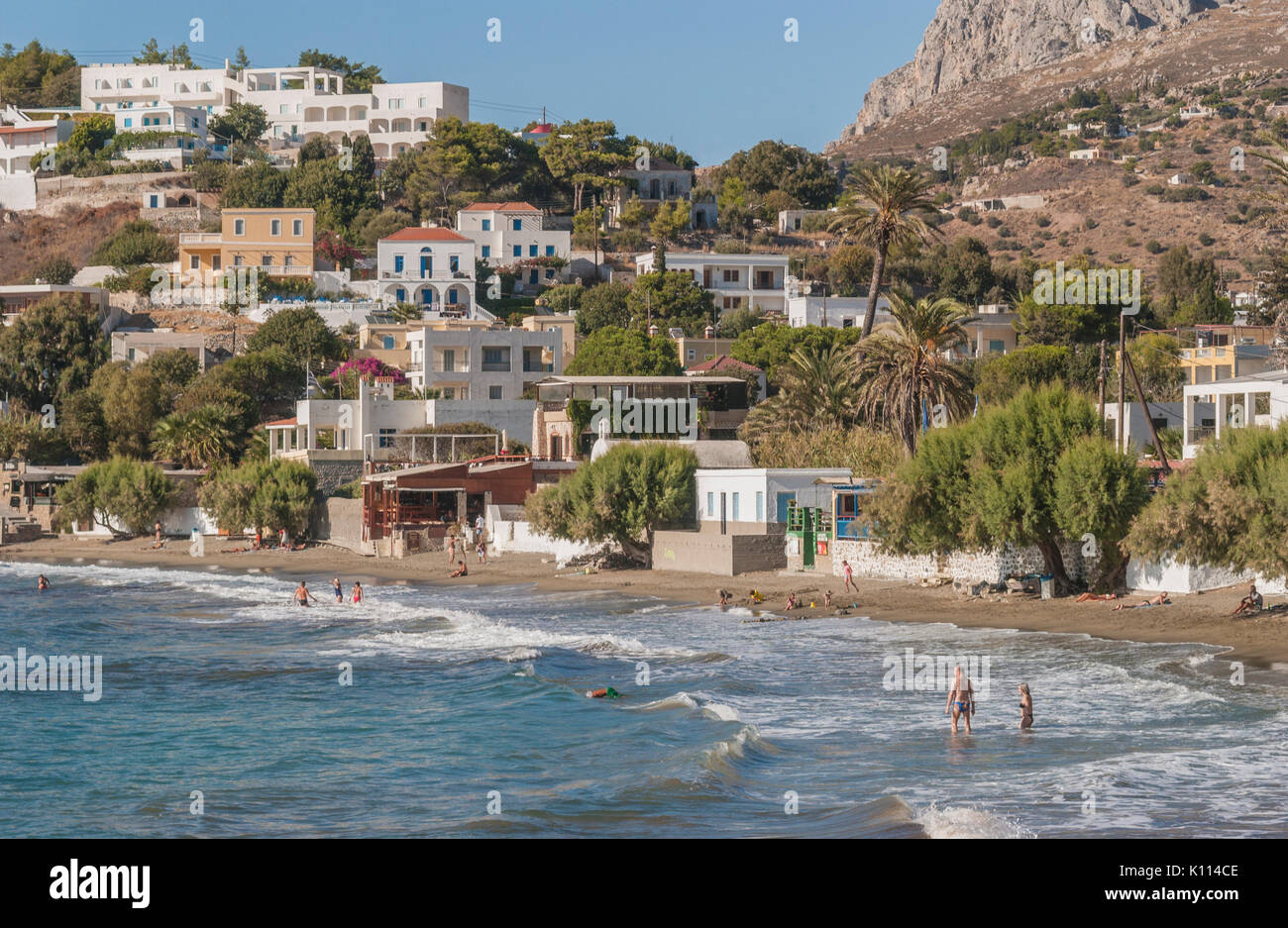 Kantouni Beach on the Greek Island of Kalymnos, September 2005 Stock