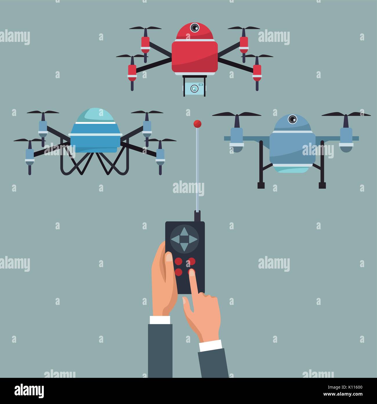 Remote controlled drones Stock Vector Images - Alamy