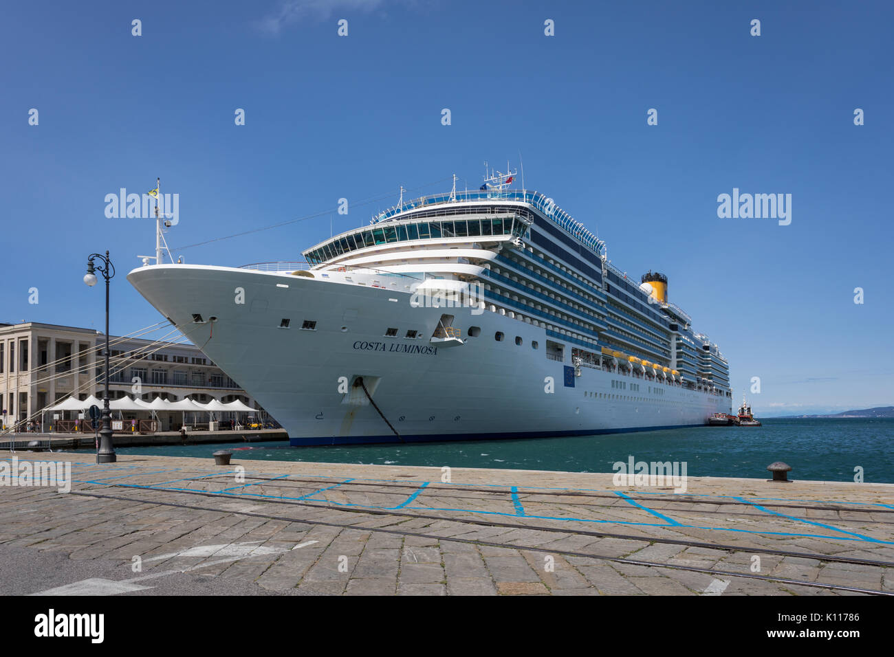 The Cruise Ship Costa Luminosa Docked At Argostoli S Port In Kefalonia Greece Stock Photo Alamy