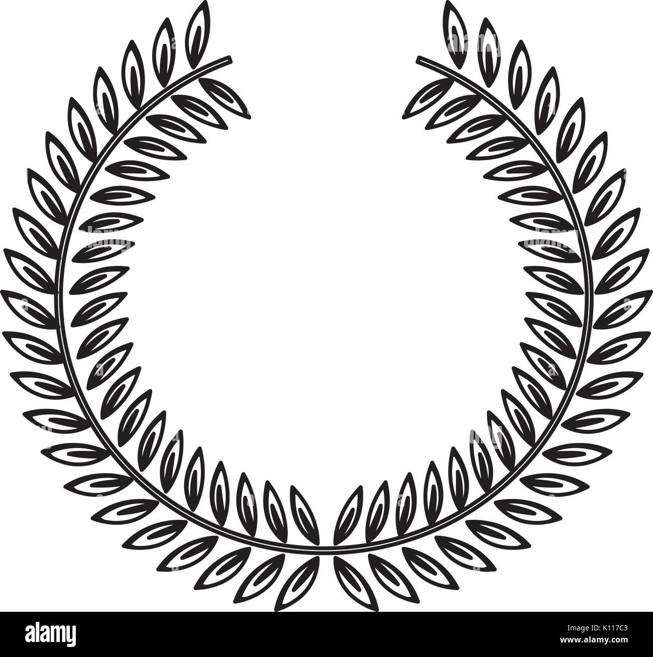 laurel wreaths round for emblem floral Stock Vector Image & Art - Alamy