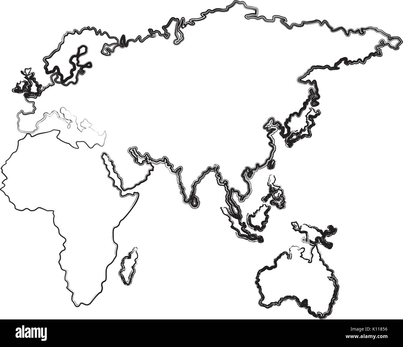Africa Map Black And White Stock Photos Images Alamy