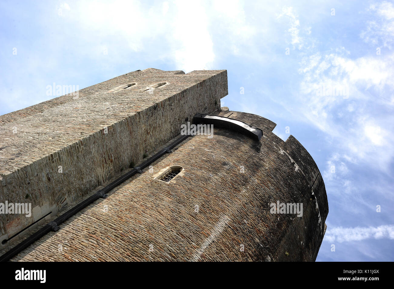 South Tower of inner eastern gatehouse, Caerphilly Castle Stock Photo