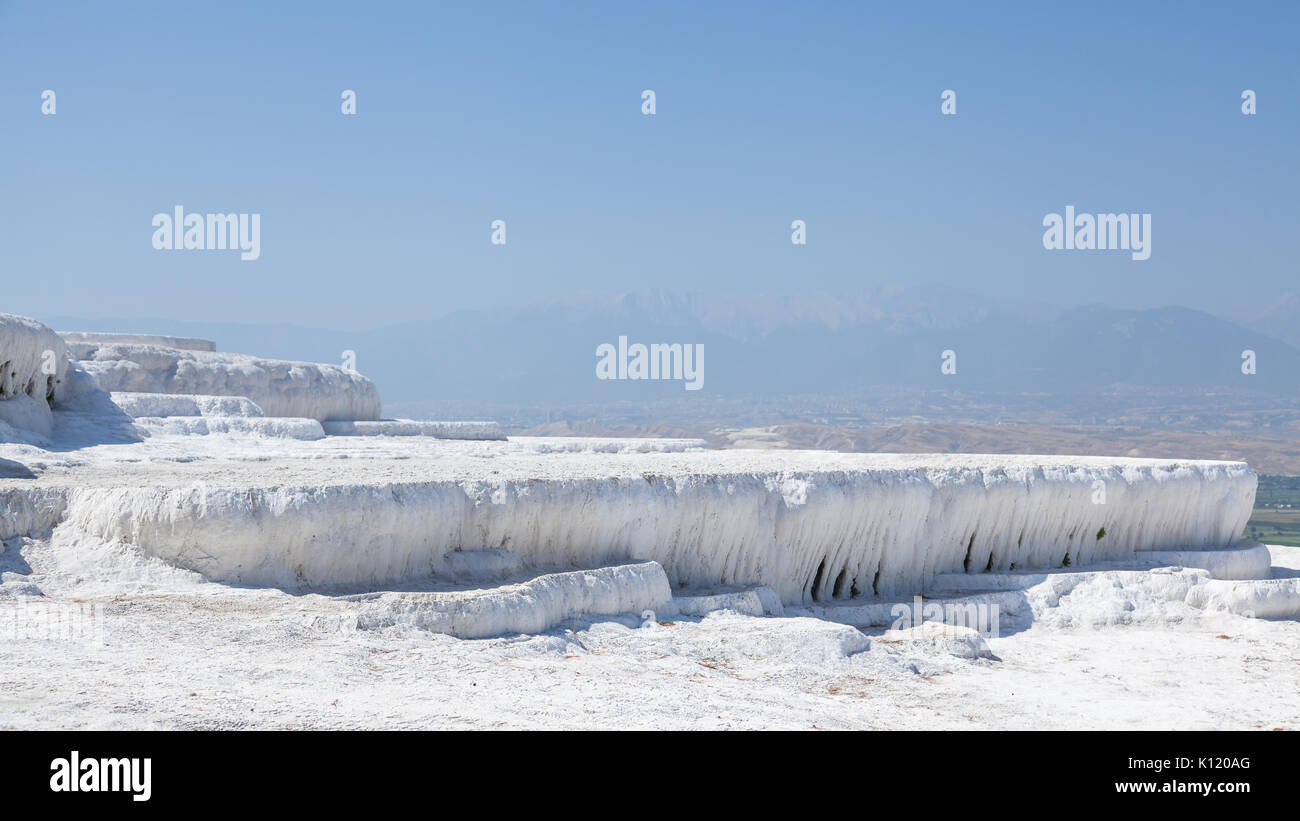 White travertines in Pamukkale, Turkey Stock Photo - Alamy