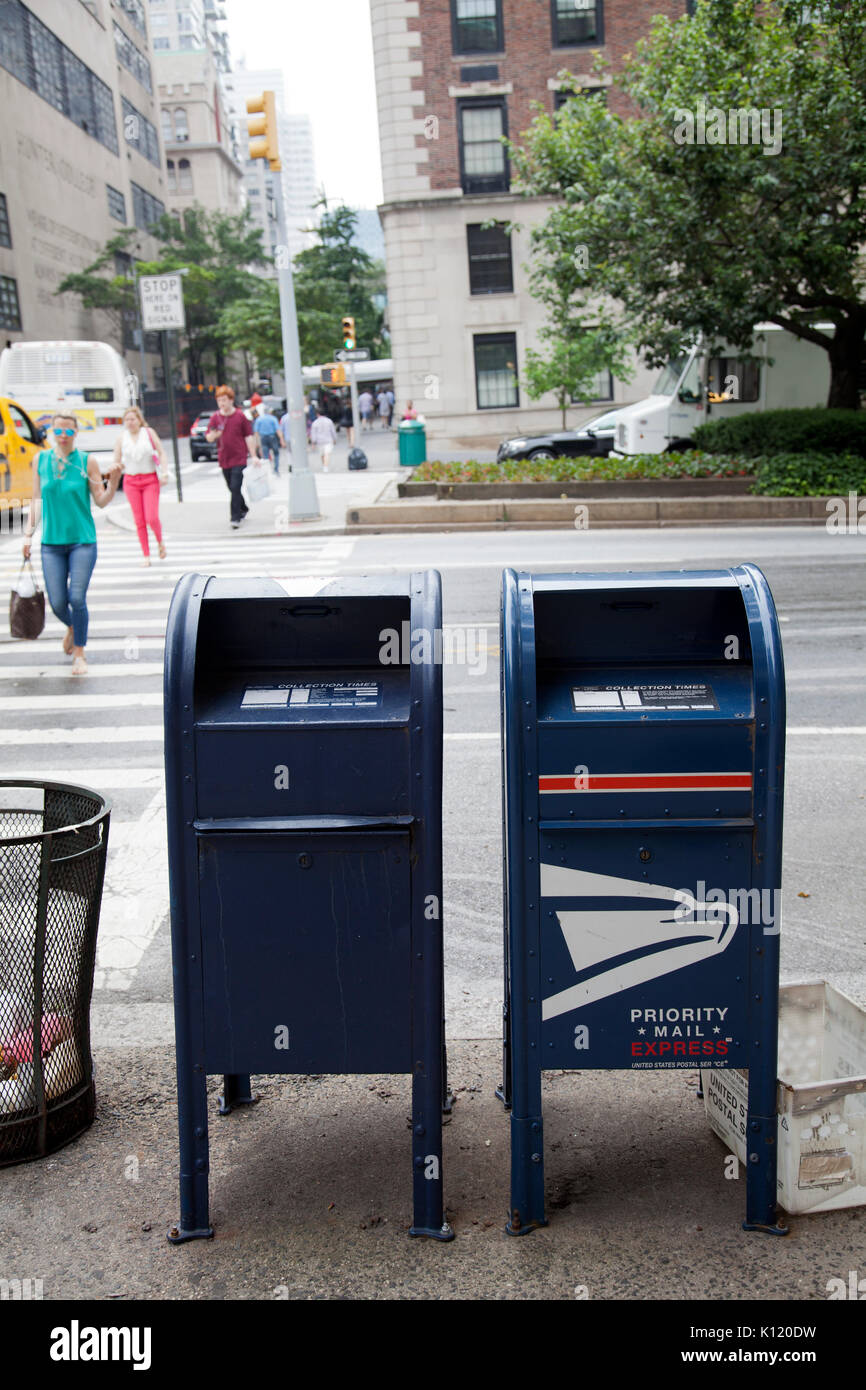 Mail Boxes on E68th Street in New York USA Stock Photo Alamy