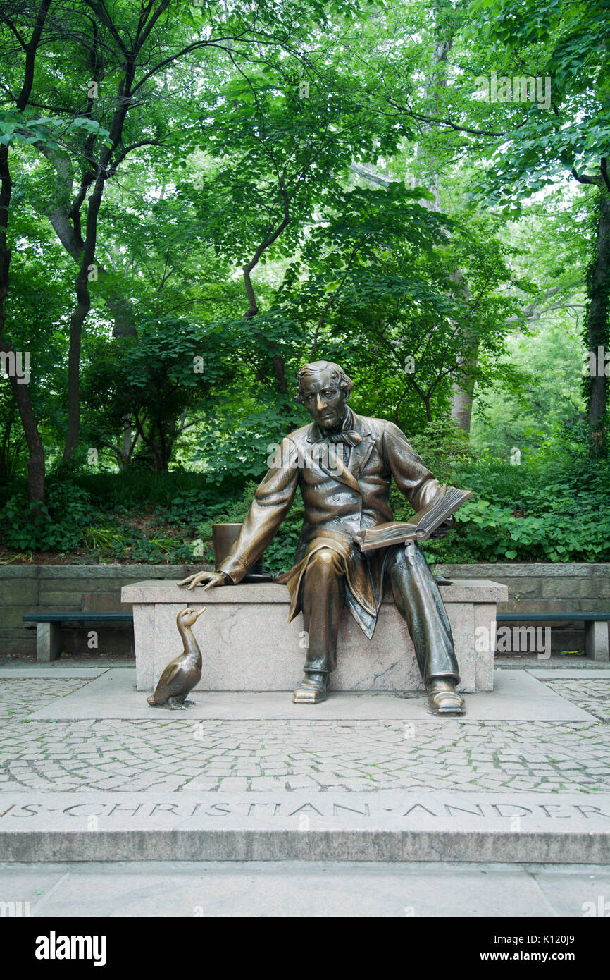 Hans Christian Andersen sculpture in Central park NYC USA Stock