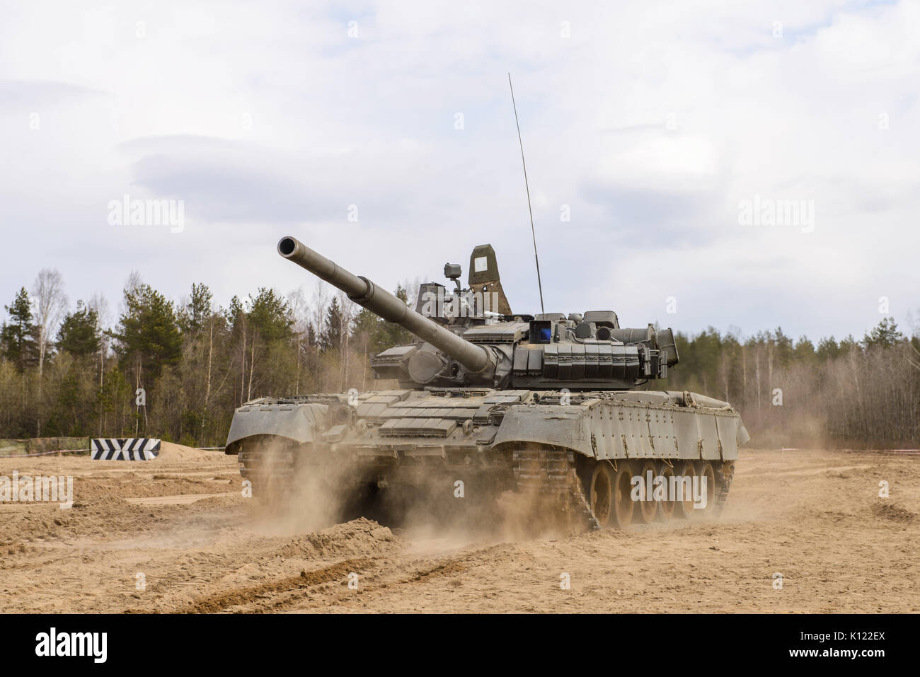 Russian T72 tank at the military training ground Stock Photo Alamy