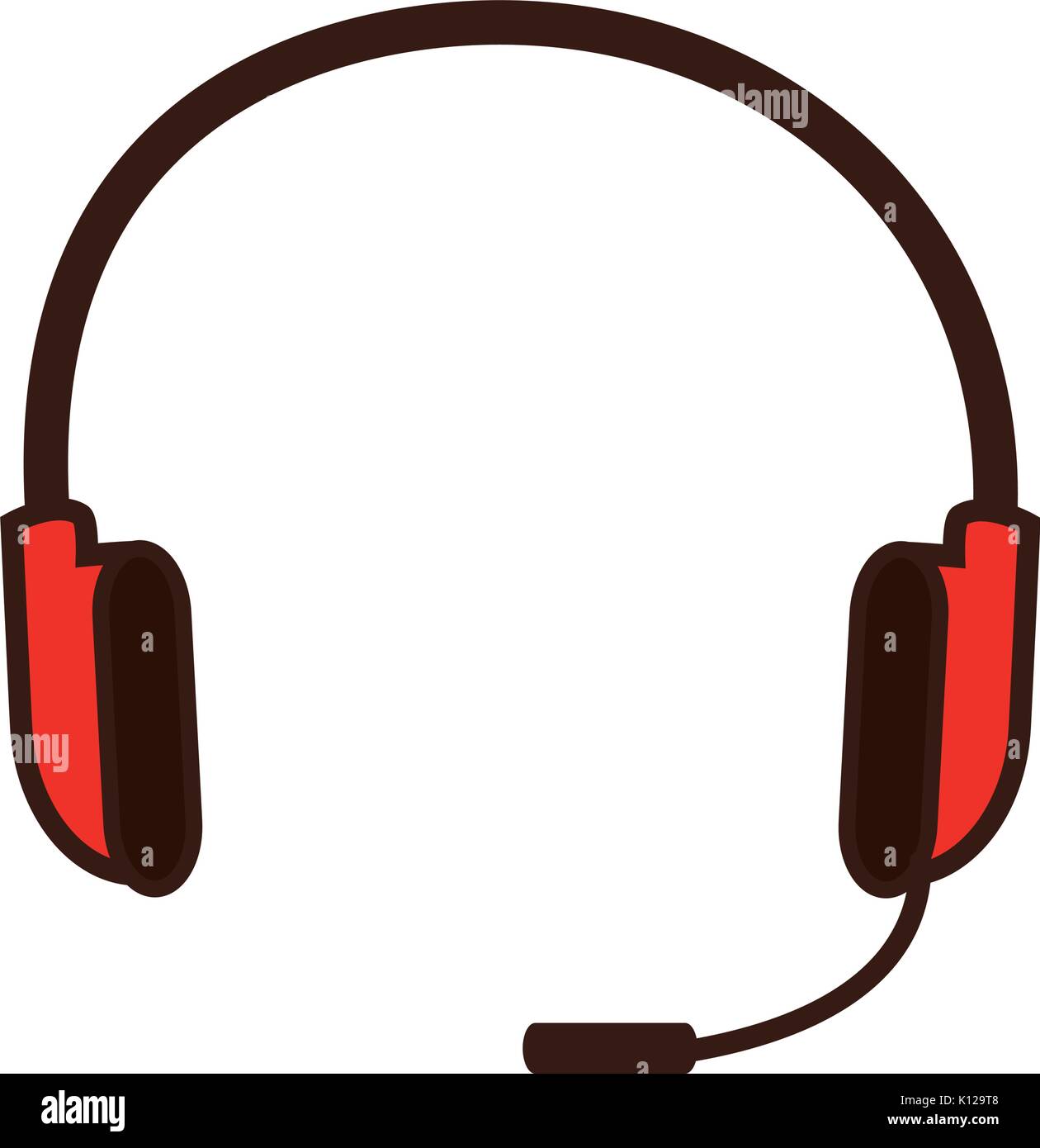 headset icon over white background vector illustration Stock Vector