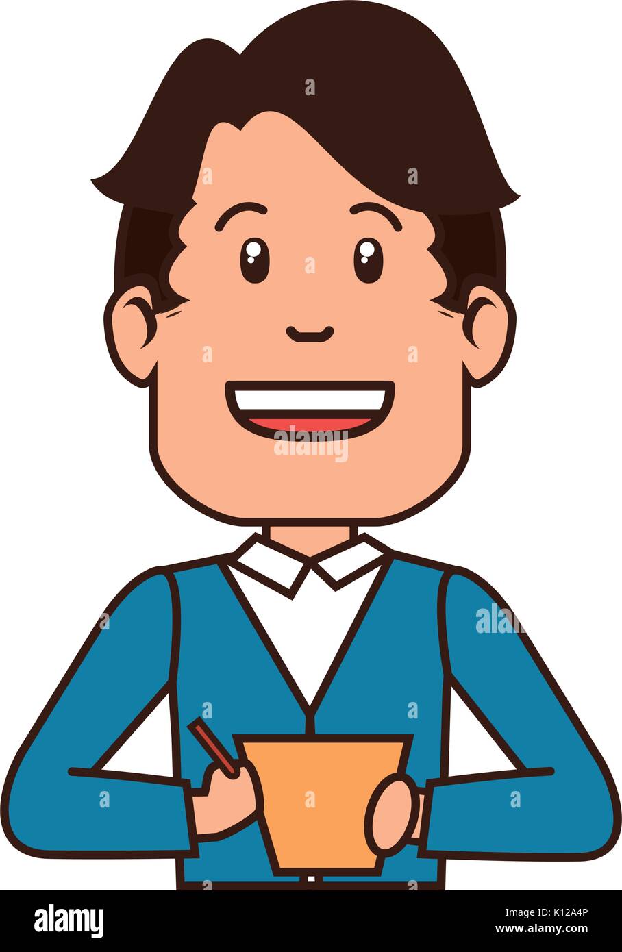 man icon over white background vector illustration Stock Vector Image ...