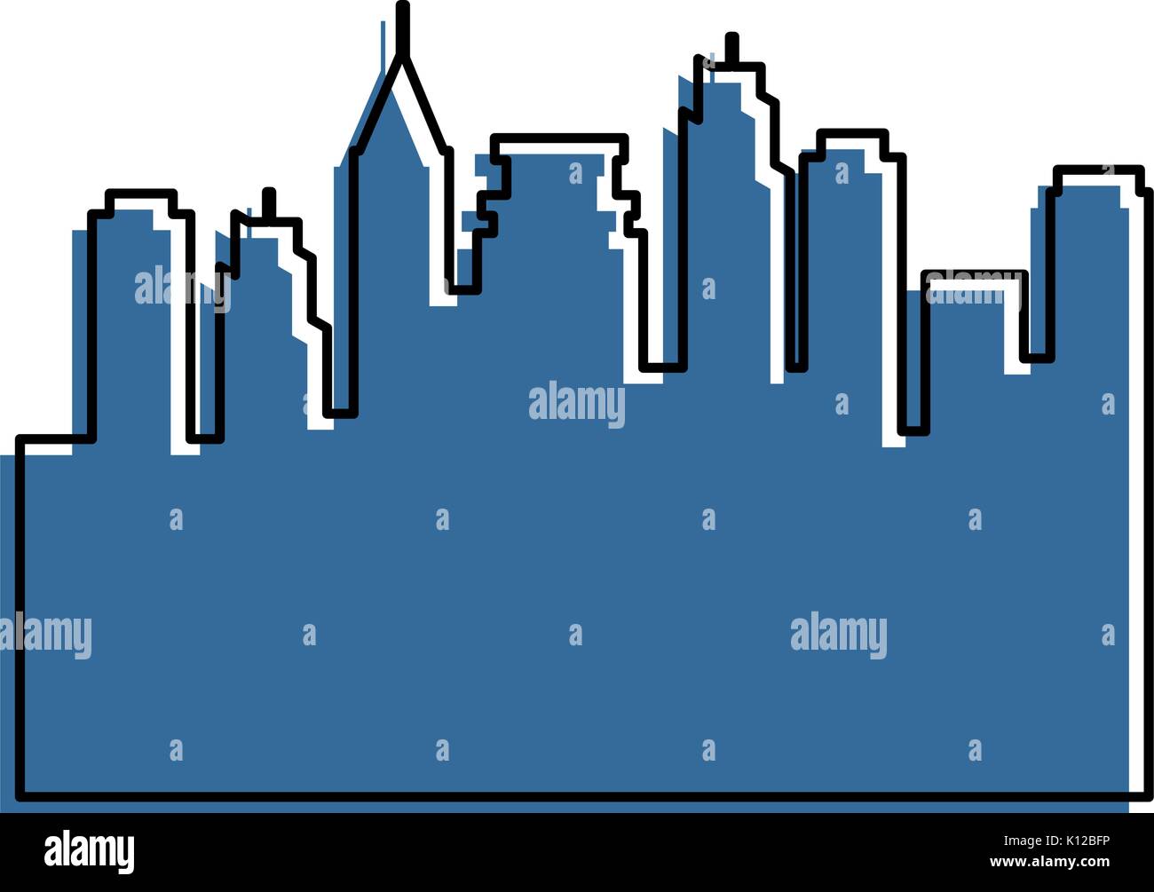 silhouette of urban city icon over white background vector illustration ...