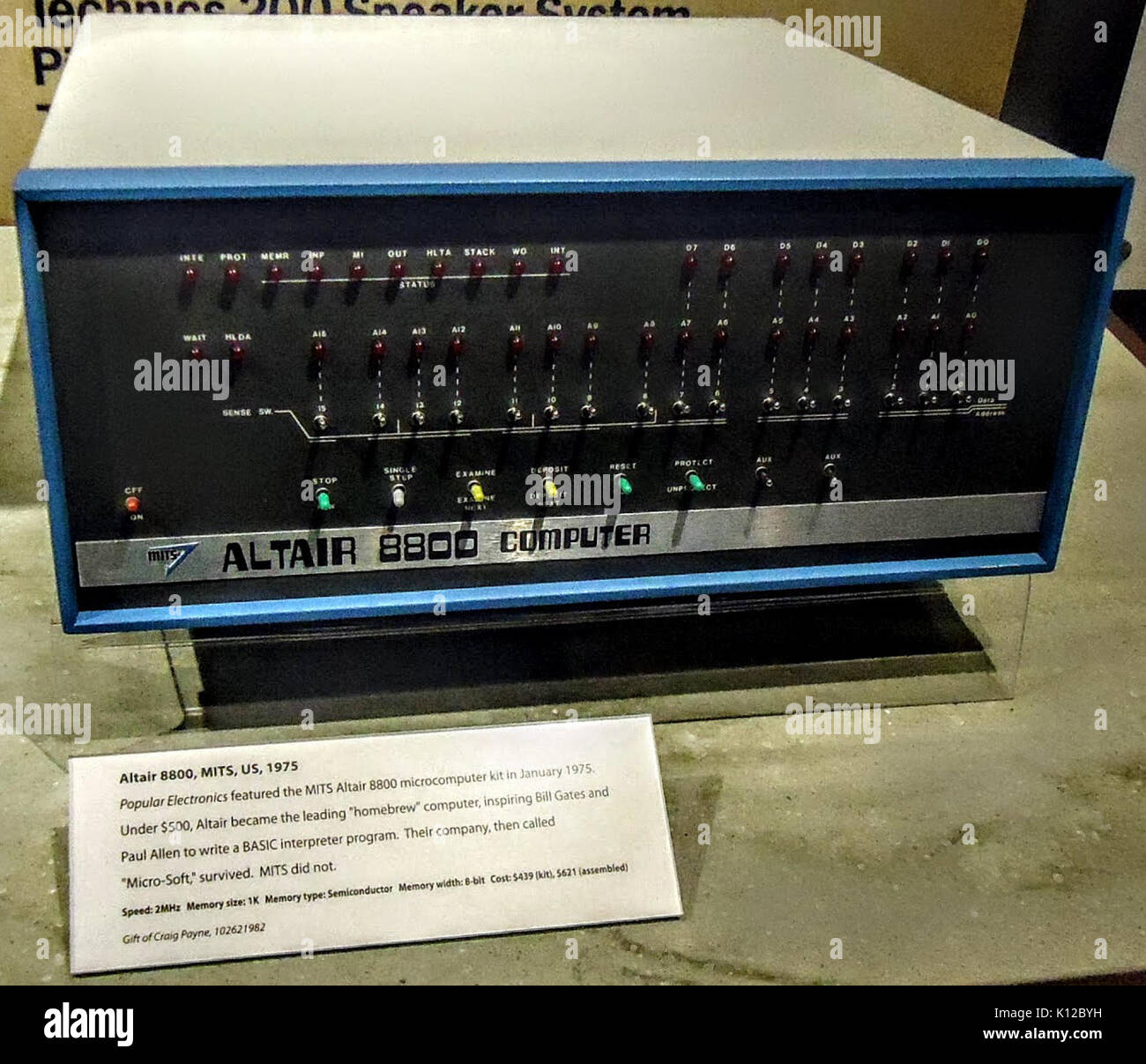 Altair 8800 computer at CHM Stock Photo