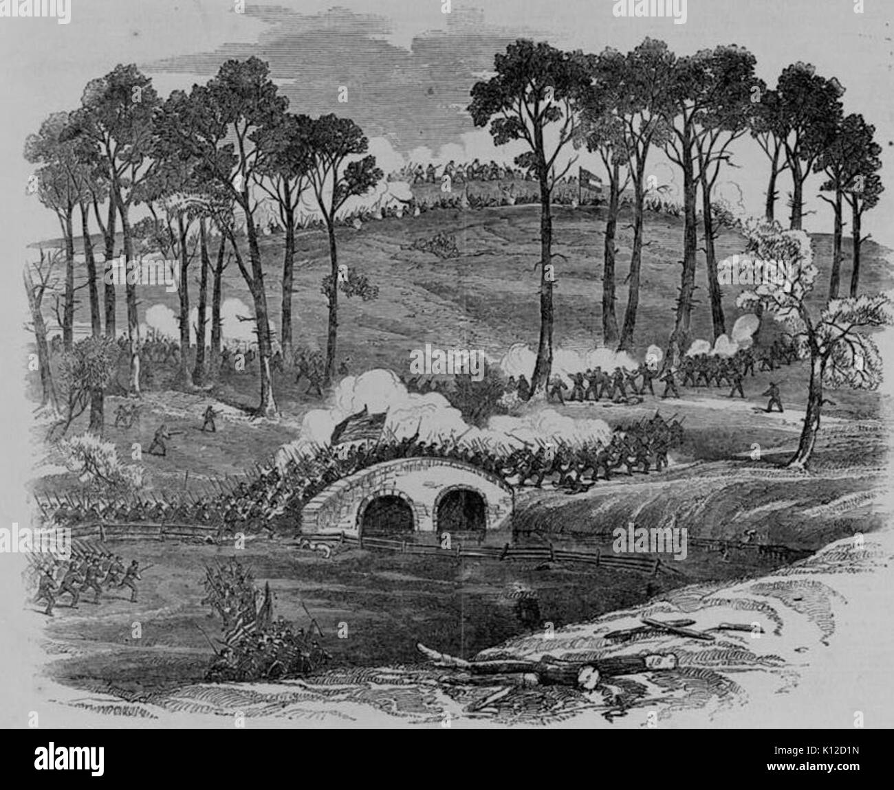 Battle Of Antietam Map Black And White