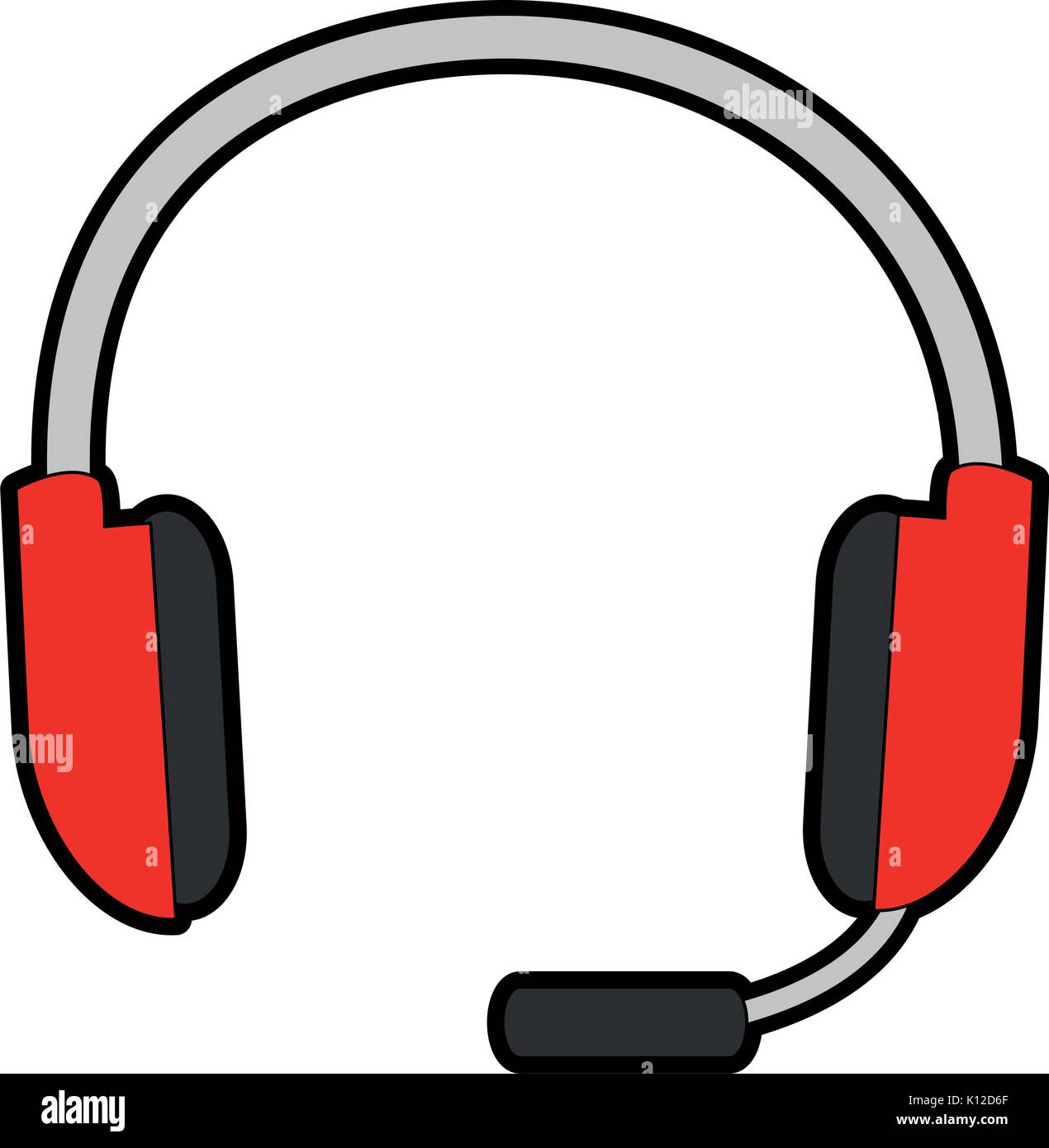 headset icon over white background vector illustration Stock Vector