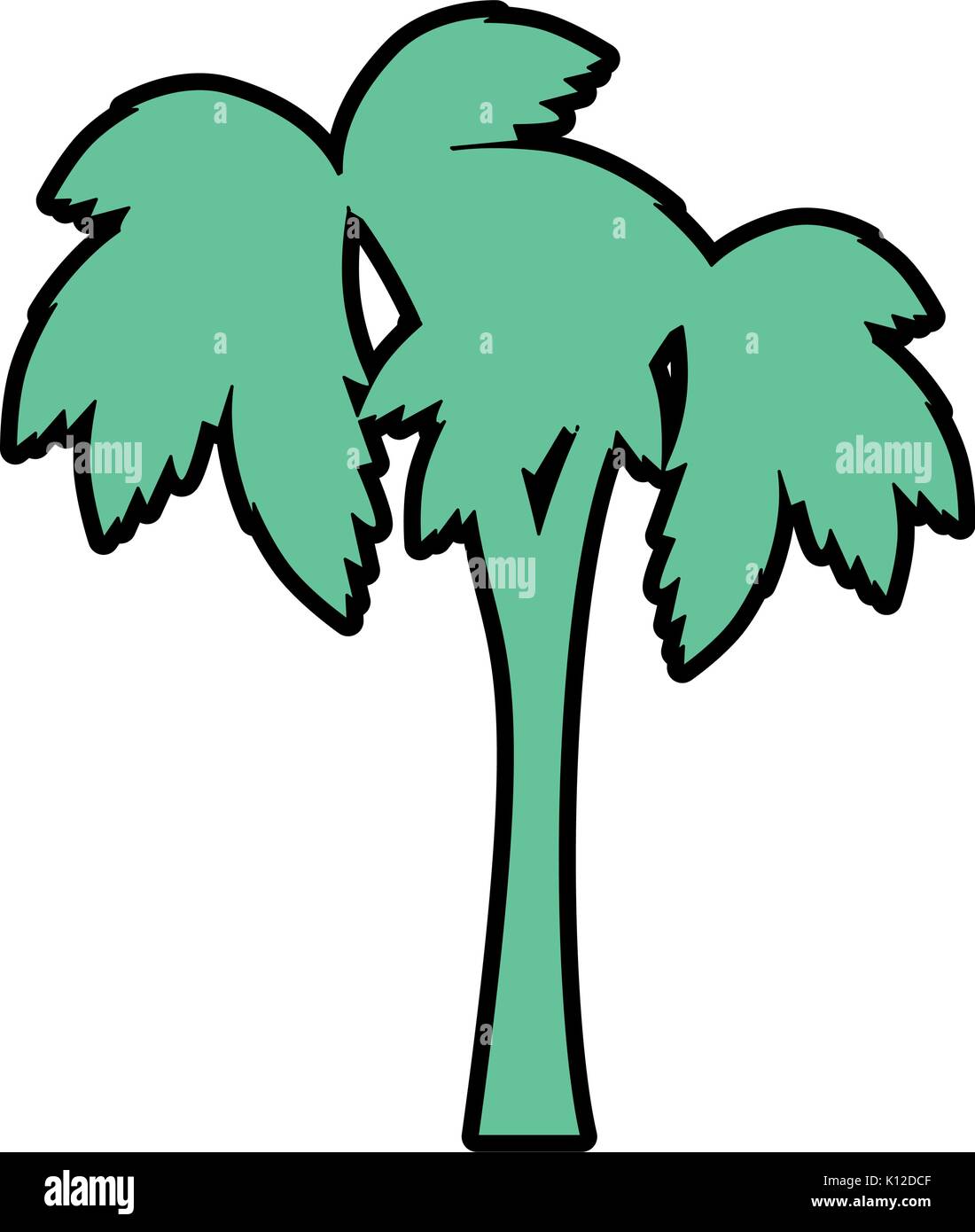 tropical palm icon over white background vector illustration Stock ...