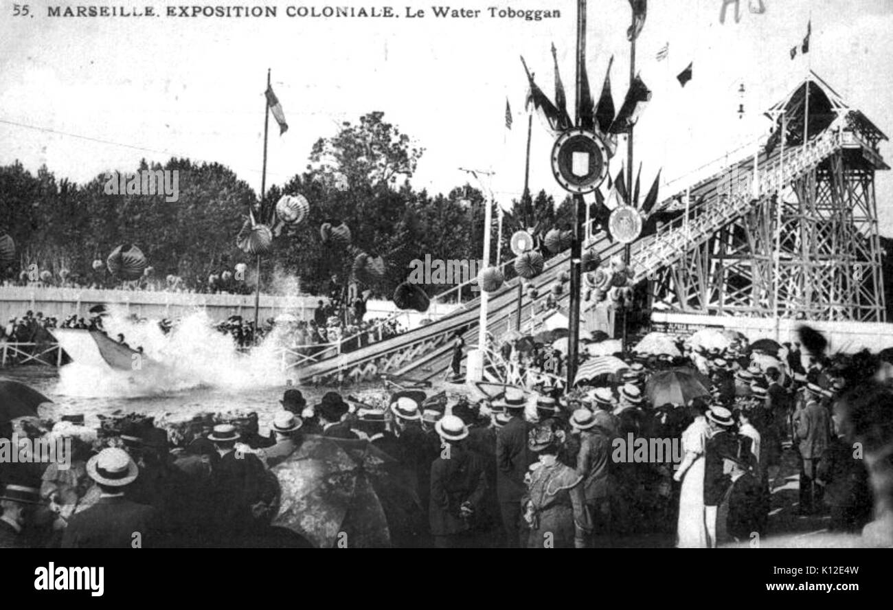 American Park Water Toboggan Stock Photo Alamy