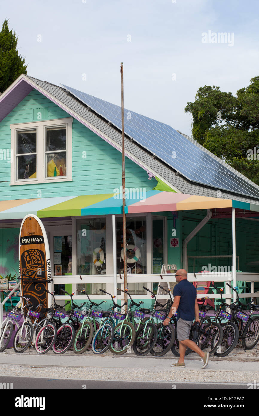 Shops on Anna Maria Island, Florida Stock Photo