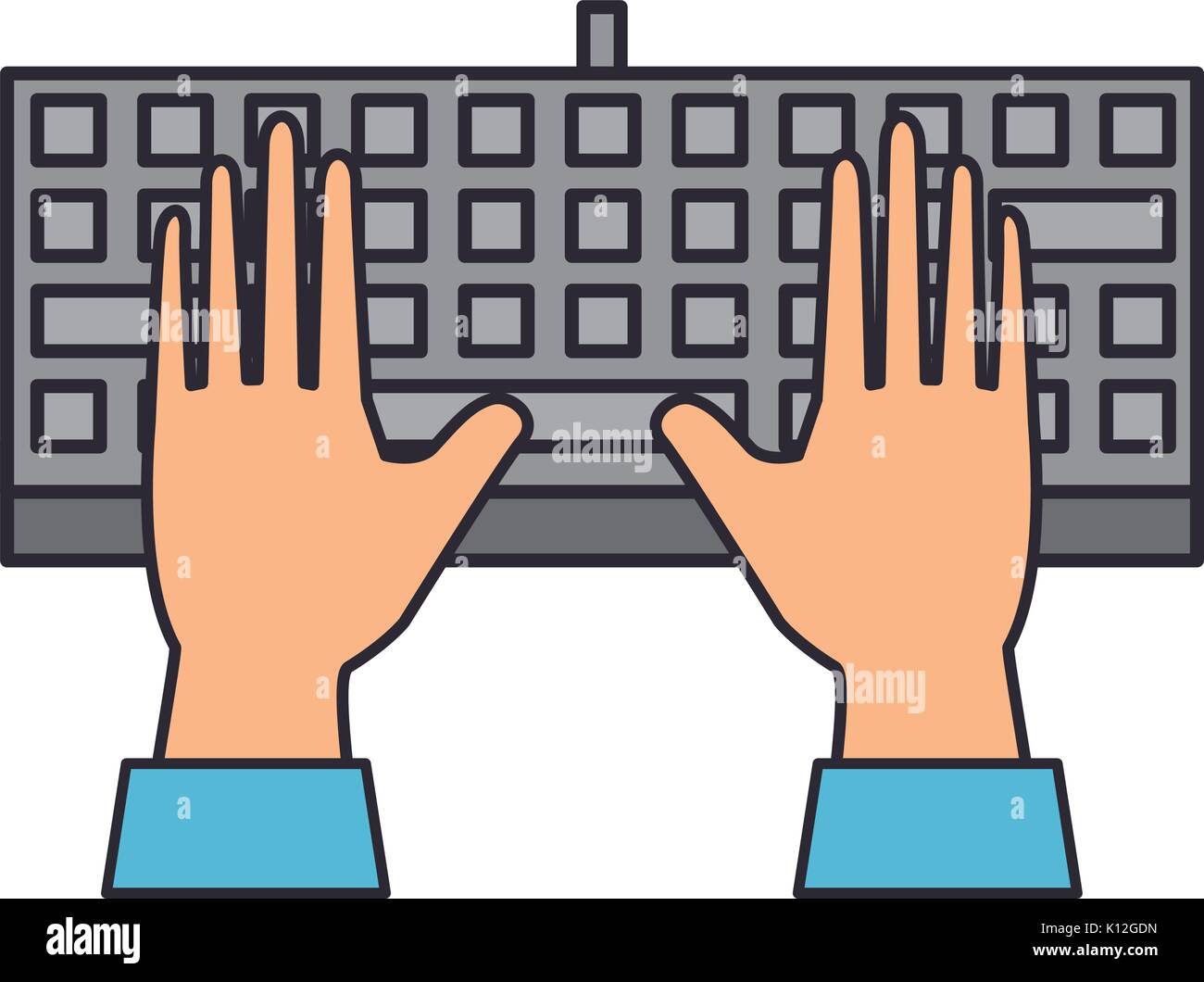 Keyboard hardware computer icon vector illustration graphic design Stock Vector