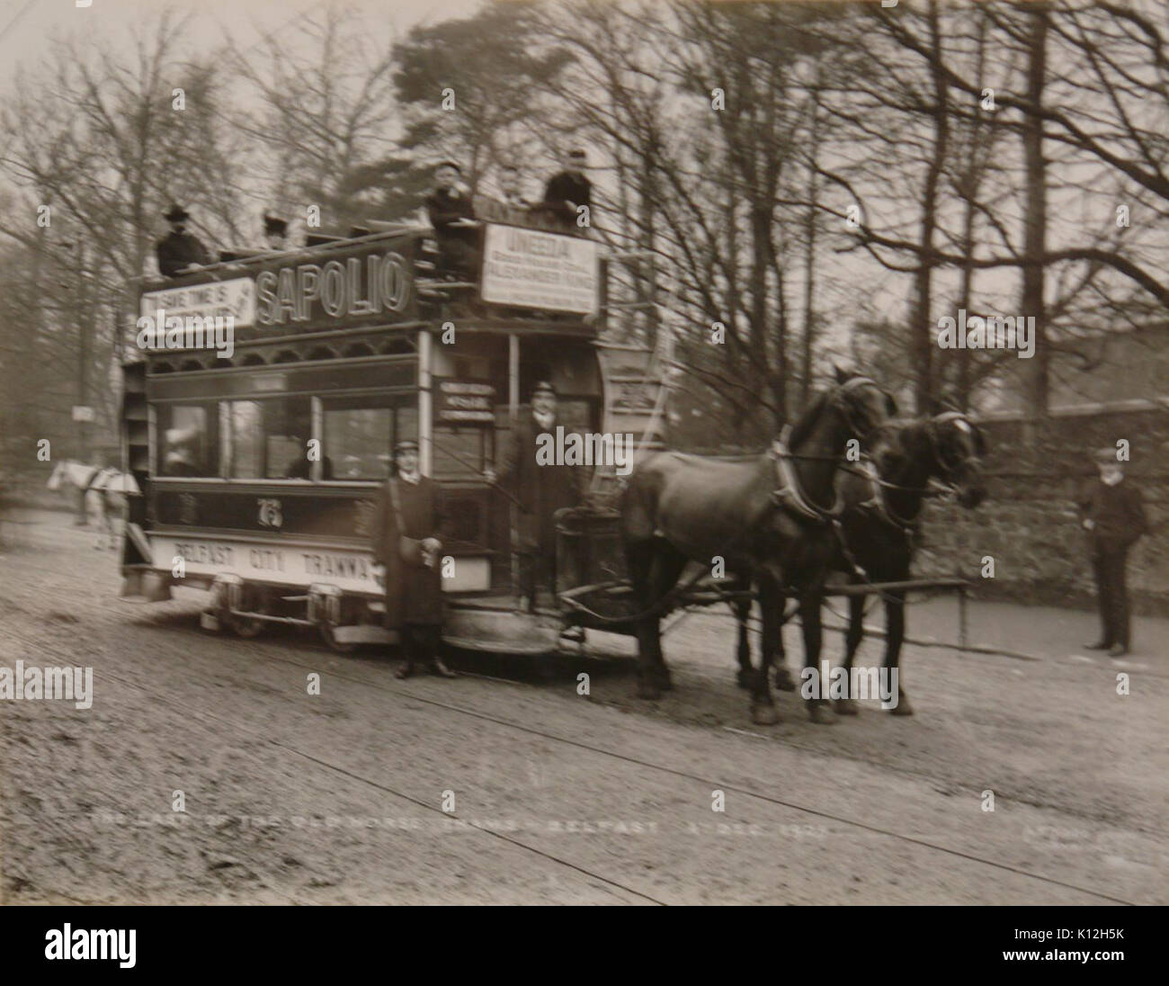 Belfast Street Tramways Stock Photo Alamy