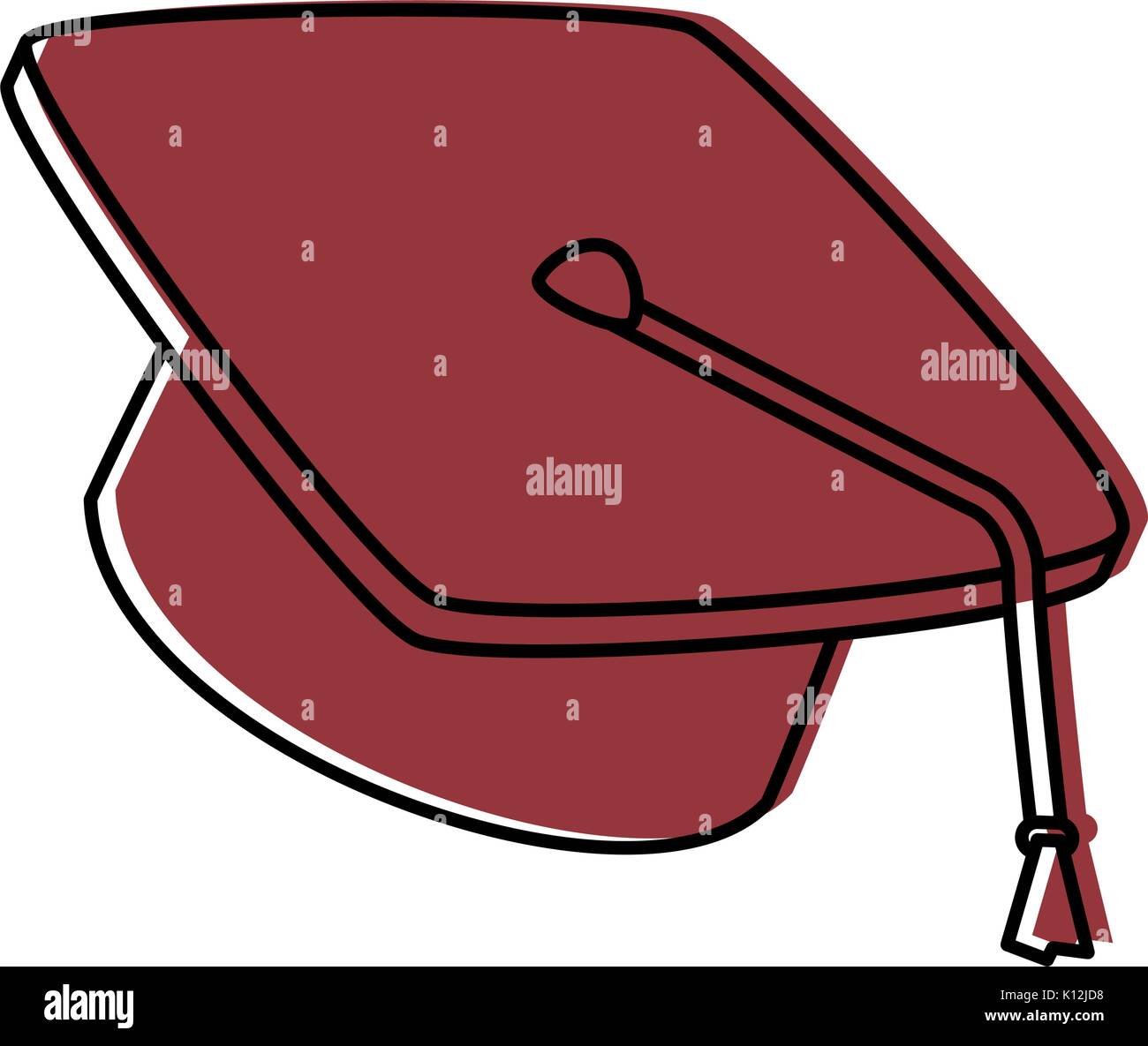 graduation cap icon over white background vector illustration Stock ...