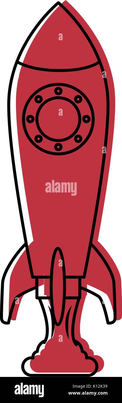space rocket icon over white background vector illustration Stock ...
