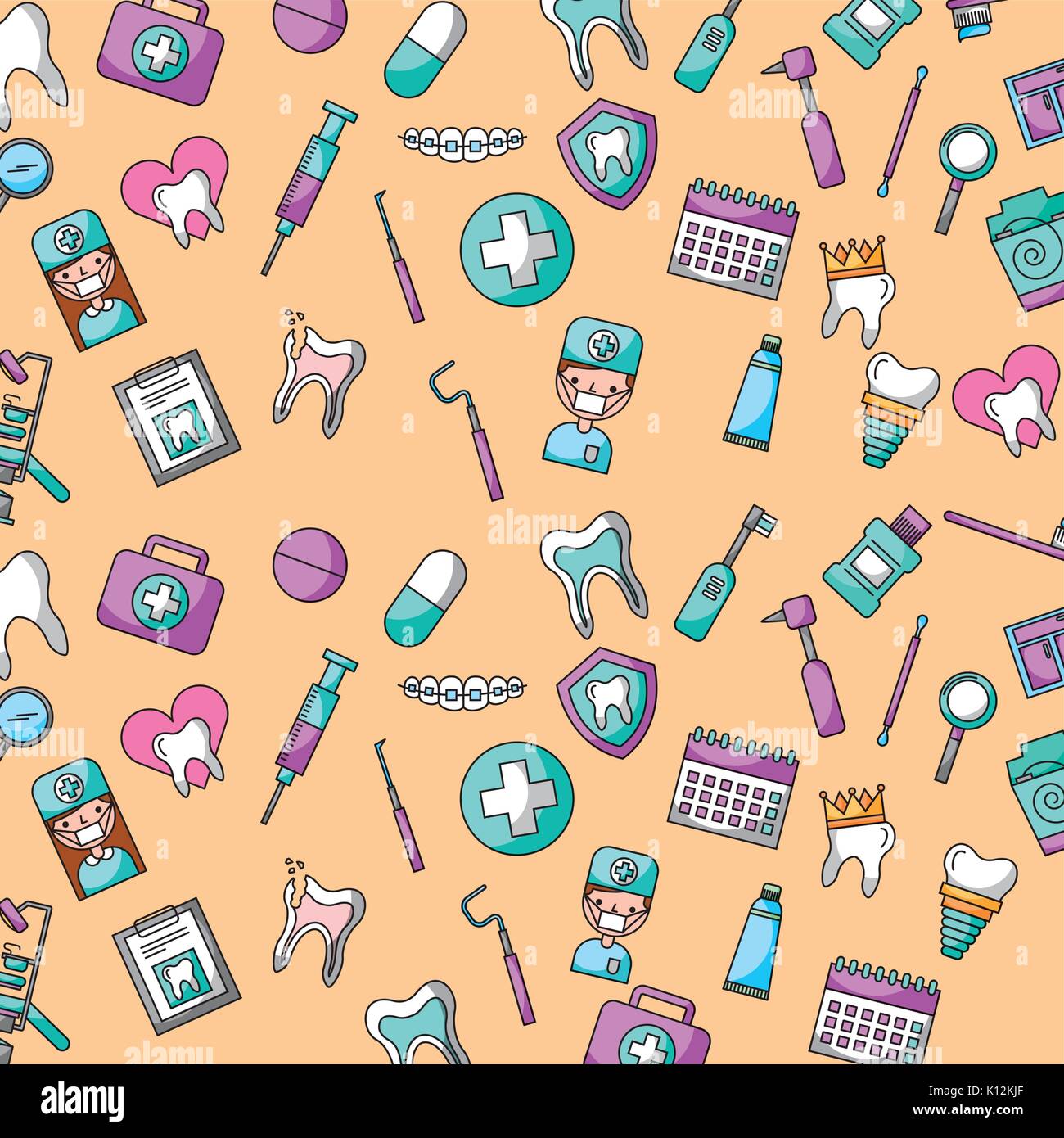 icon set dentist profession Stock Vector Image & Art - Alamy