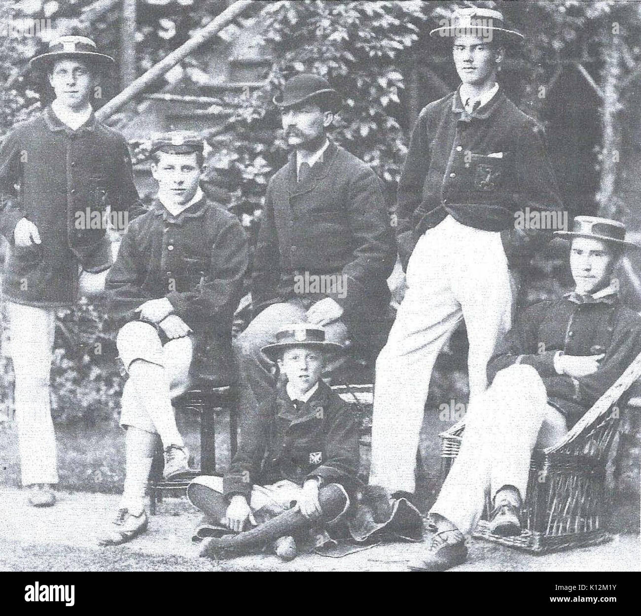 Bedford Modern School First Sortie To Henley In 1882 Stock Photo Alamy