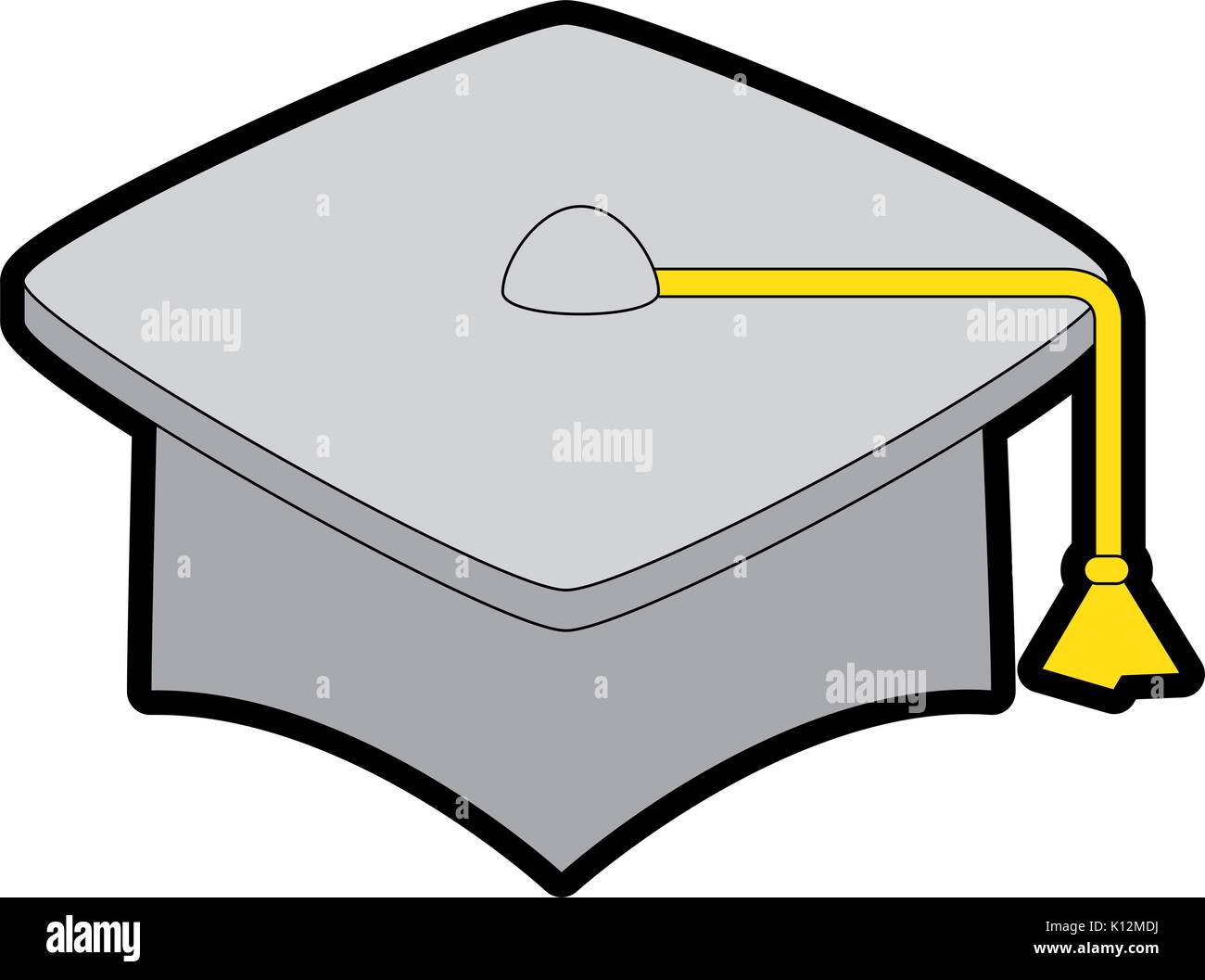 graduation cap icon over white background vector illustration Stock ...