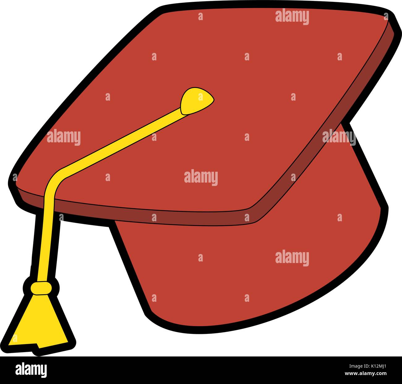 graduation cap icon over white background vector illustration Stock ...