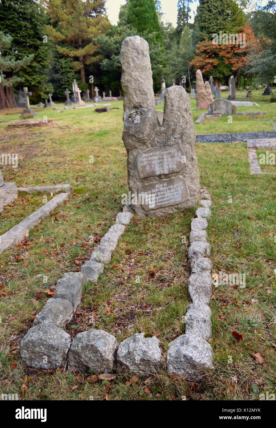 Allan Octavian Hume Grave Brookwood Stock Photo