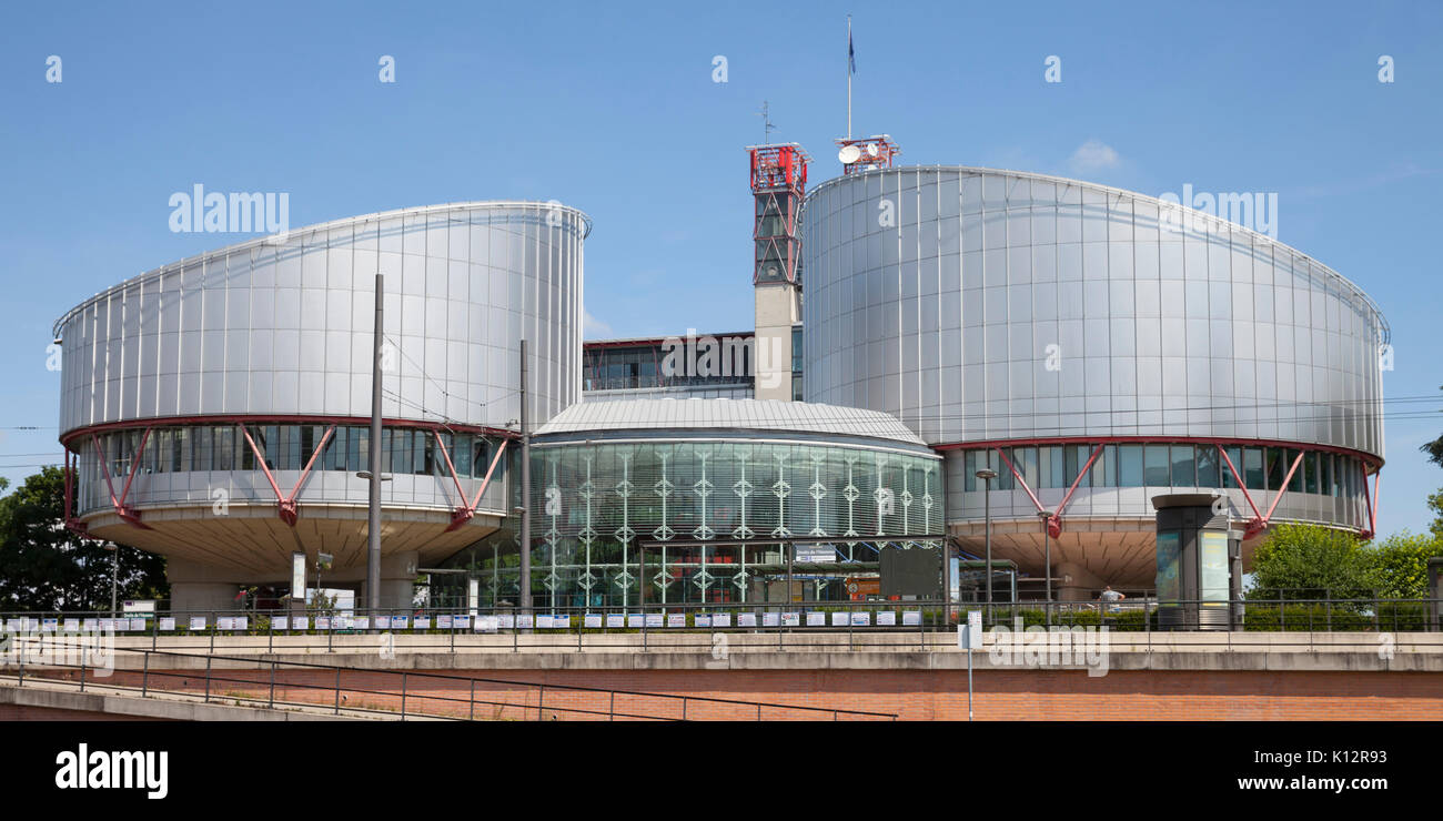 European Court of Human Rights, Strasbourg, Alsace, France, Europe, Stock Photo