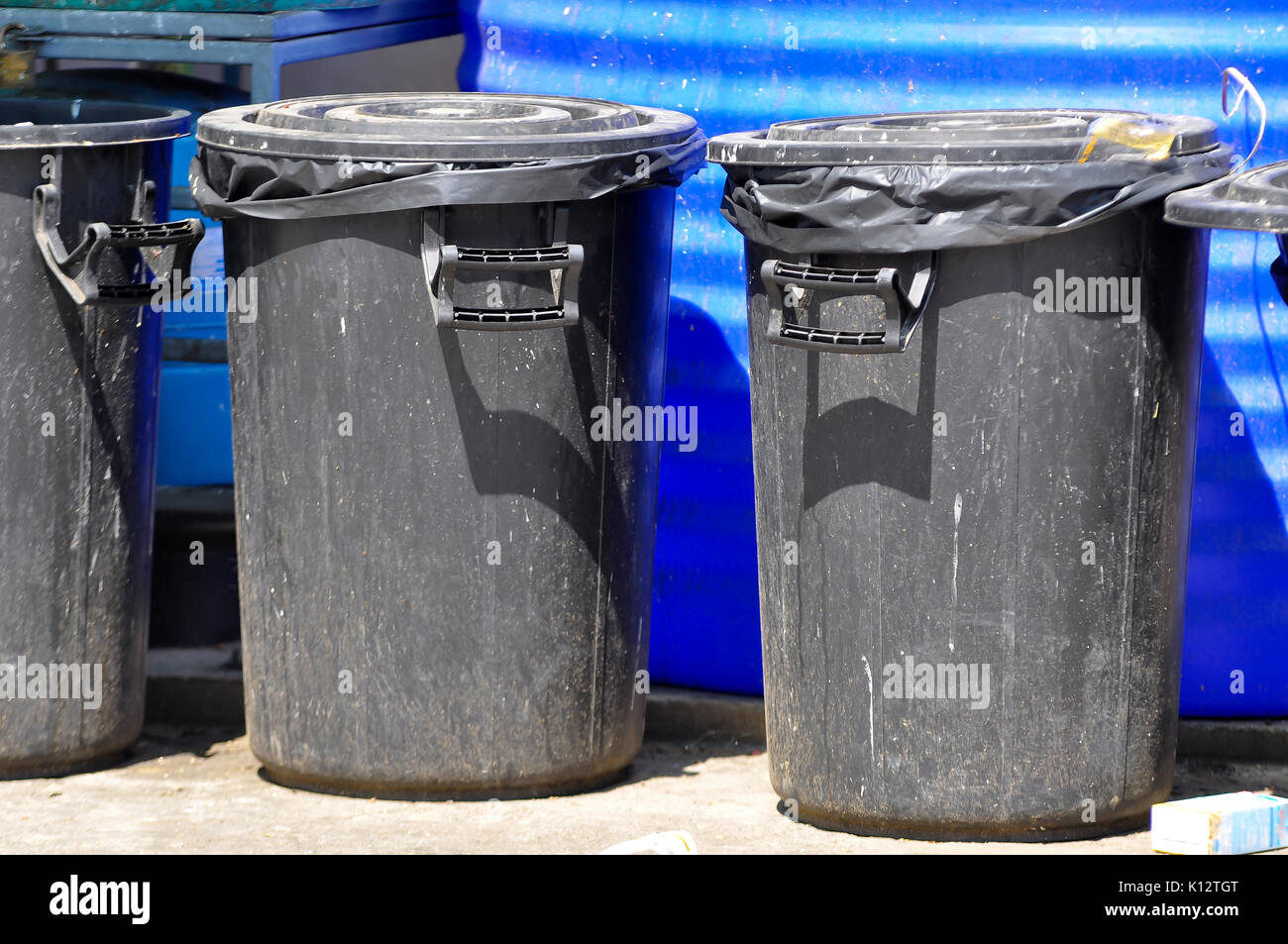 A waste container is a container for temporarily storing refuse and