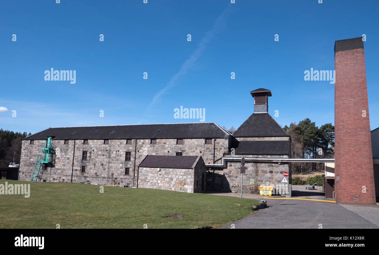 Royal Lochnagar whiskey distillery,Crathie, Ballater, Scotland, UK Stock Photo