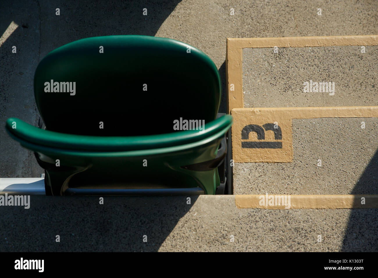 Seat and stairs at the Wimbledon Championships 2017 Stock Photo