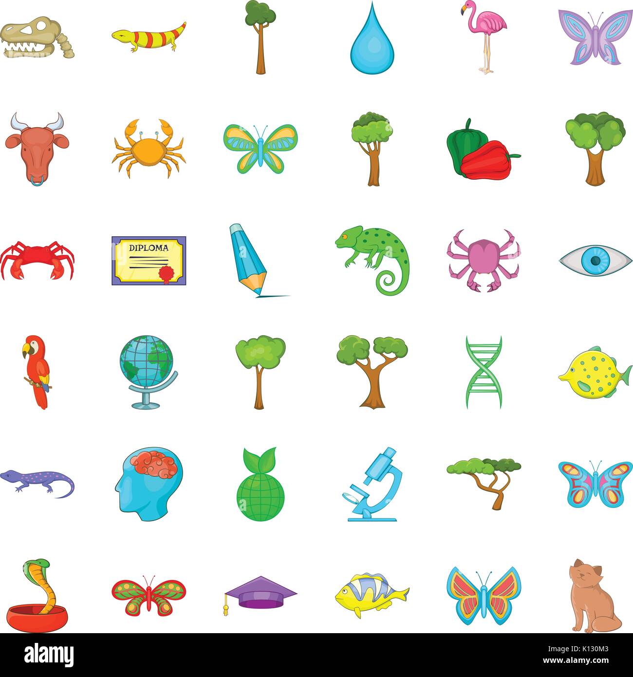 Animal icons set, cartoon style Stock Vector Image & Art - Alamy