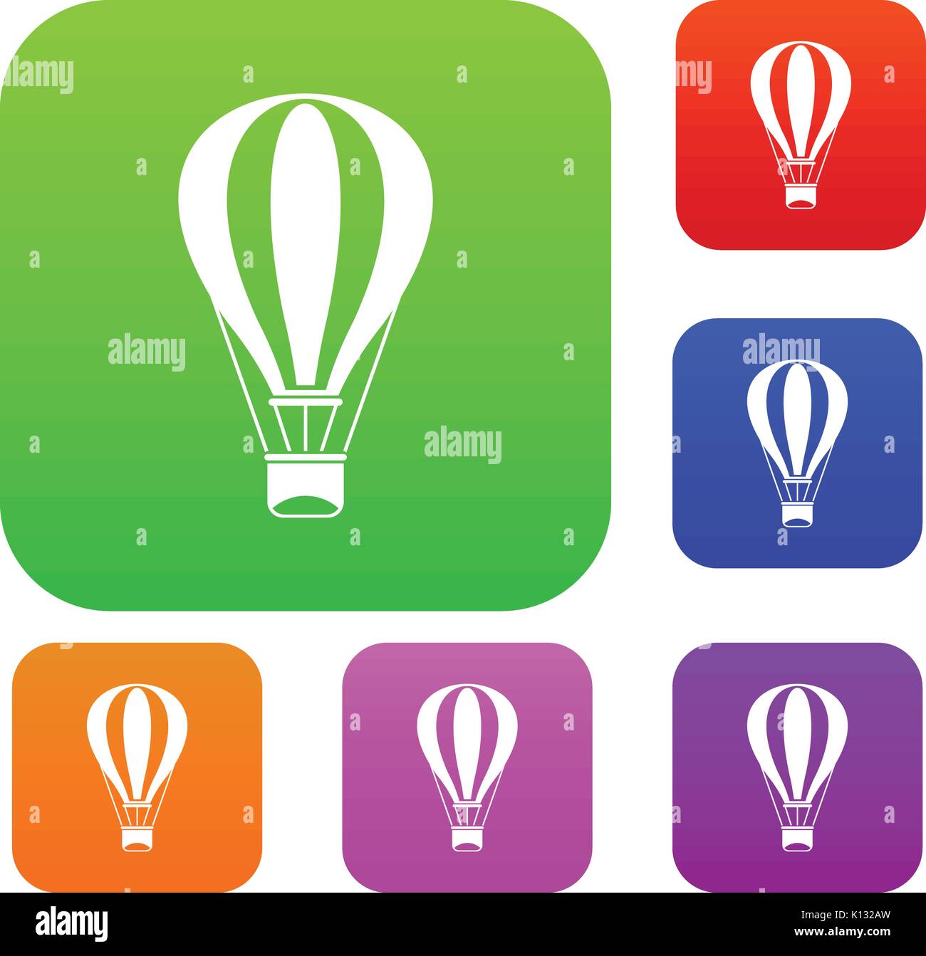 Hot air balloon set collection Stock Vector Image & Art - Alamy