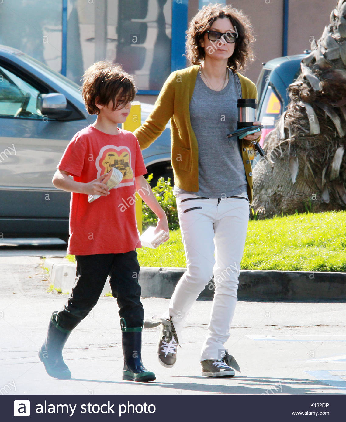 Sara Gilbert and Levi Hank Gilbert Adler. Sara Gilbert with son Levi